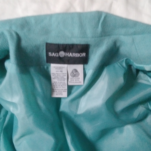 Sag Harbor Green Blazer Lightweight Suit Jacket - Picture 9 of 10
